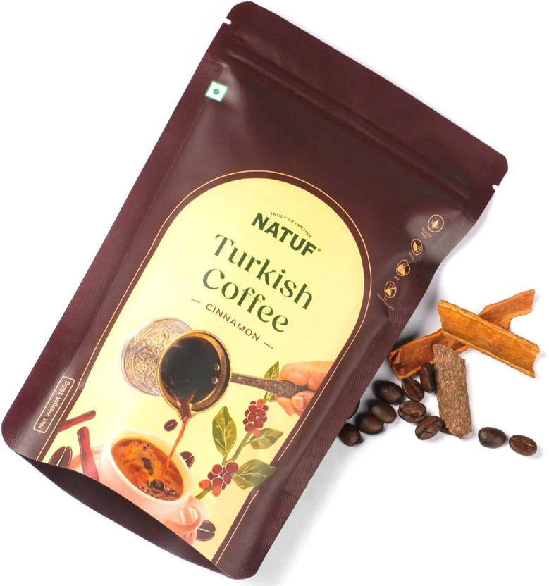 Natuf Turkish Coffee - Middle Eastern Roast & Ground Coffee(150 g, Cinnamon Flavoured)