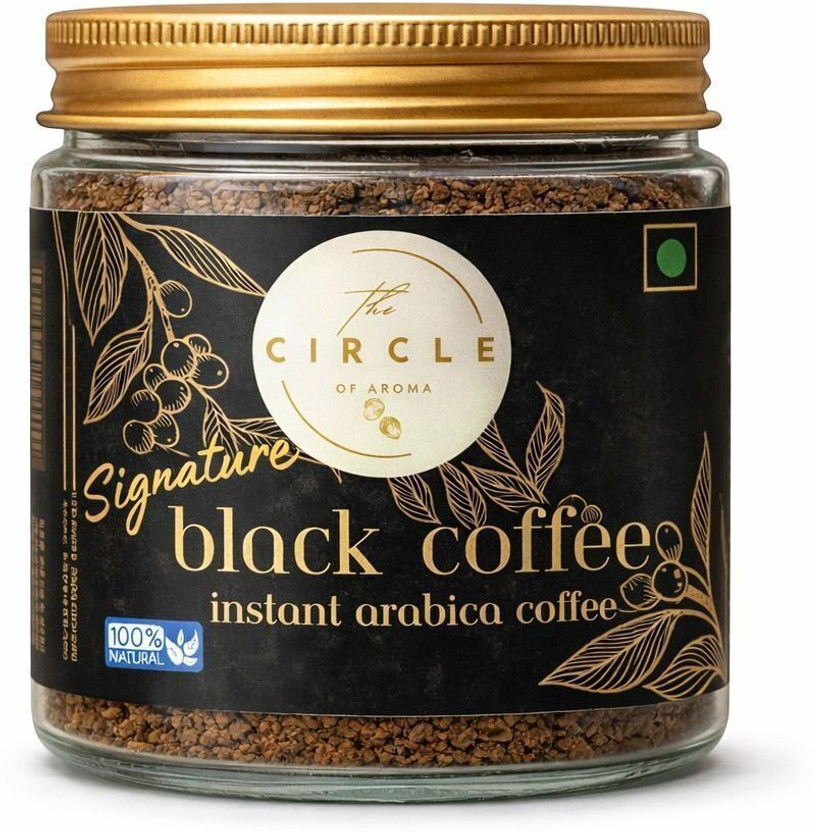 The Circle Of Aroma Signature Black Instant Coffee|Arabica|Rich & Smooth Taste|No Chicory|50 gram Instant Coffee(50 g)
