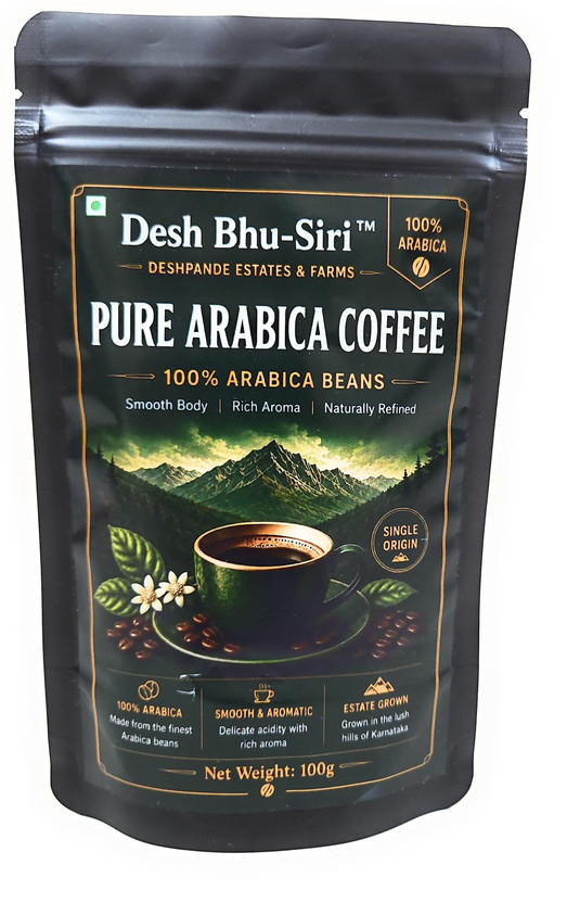 Desh Bhu-Siri Arabica Roast & Ground Coffee(100 g, Pure Flavoured)