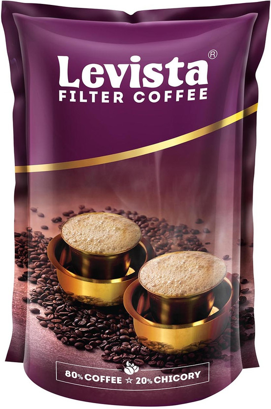 Levista Roast & Ground Chicory Mix 80:20 Filter Coffee(500 g, Chicory Flavoured)