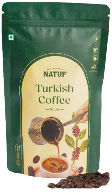 Natuf Turkish Instant Sada Coffee - Middle Eastern Roast & Ground Coffee(150 g)