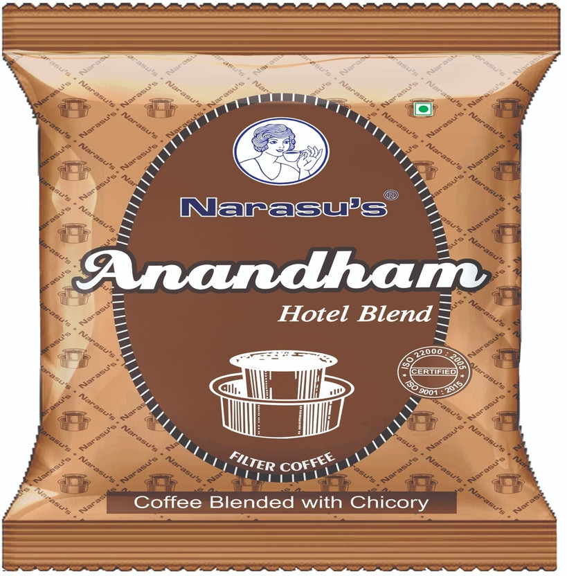 Narasu's Anandham Filter Coffee 500gx4pack (coffee-70%,Chicory-30%) Filter Coffee(4 x 500 g)