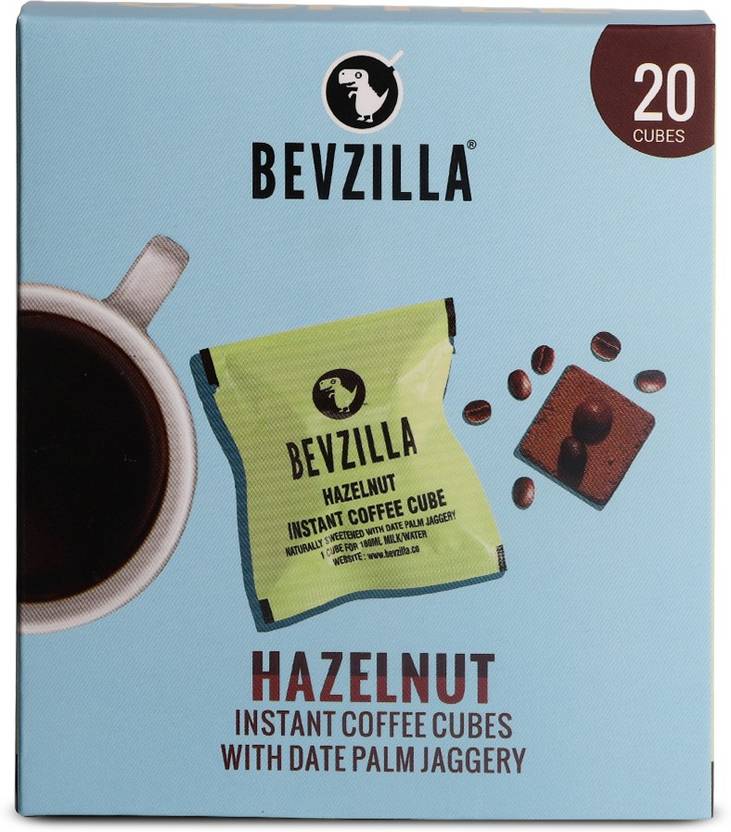 Bevzilla Instant Coffee Cubes (Hazelnut Flavour) 20 Cubes, Date Palm