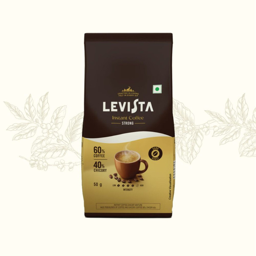 Levista Strong with 40% Chicory Instant Coffee(50 g, Chicory Flavoured)