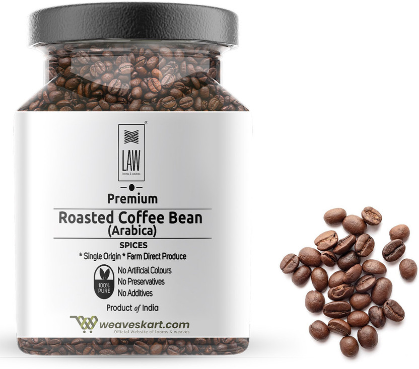 looms & weaves Premium Roasted Coffee Bean (Arabica) (Single Origin, Farm Direct Produce, Organically Grown & Made in small batches) Coffee Beans(200 g)