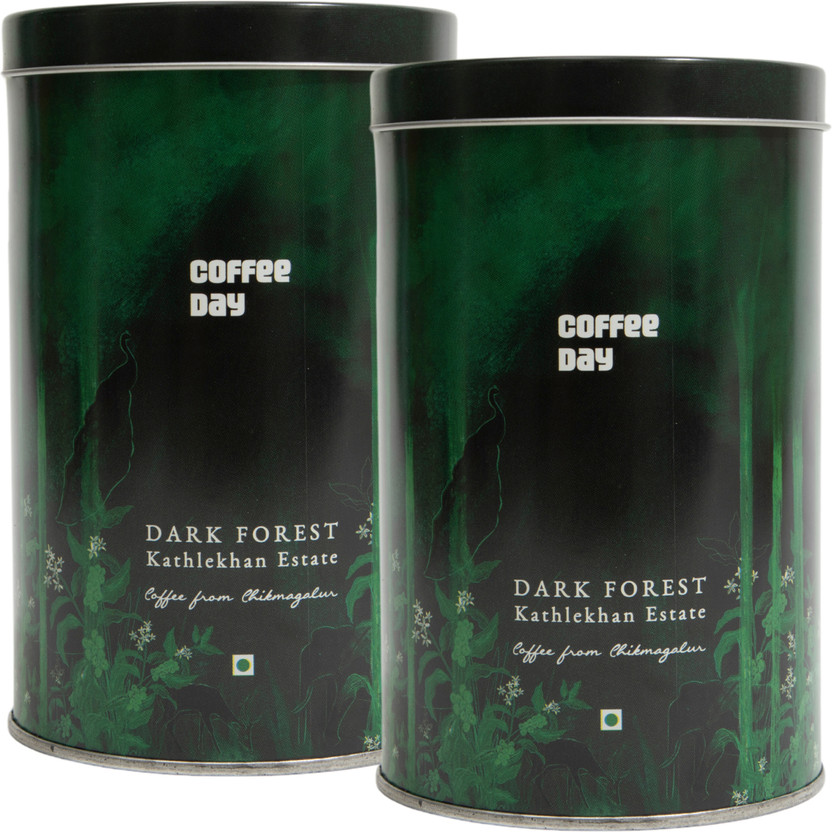 Café Coffee Day Dark Forest Coffee Tins Roast & Ground Coffee(2 x 200 g)