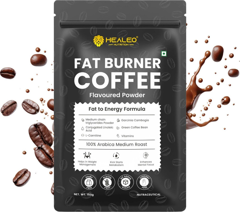 healeo Advanced Fat Burner Coffee Powder with Garcinia Cambogia Extract and L-Carnitine Coffee Sprinkler(150 g, Pure Flavoured)