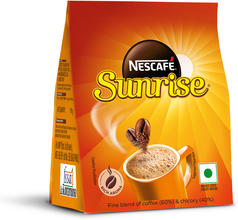Nescafe Sunrise Powder, Chicory Mix, Pouch Instant Coffee(200 g, Chicory Flavoured)