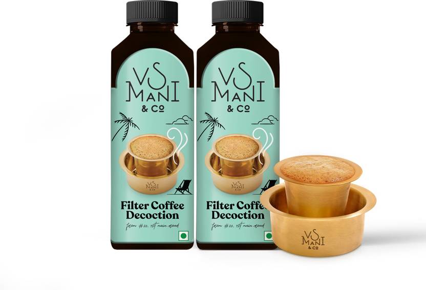 VS MANI & CO. Combo of Filter Coffee Decoction & Brass Dawara/ Tumbler
