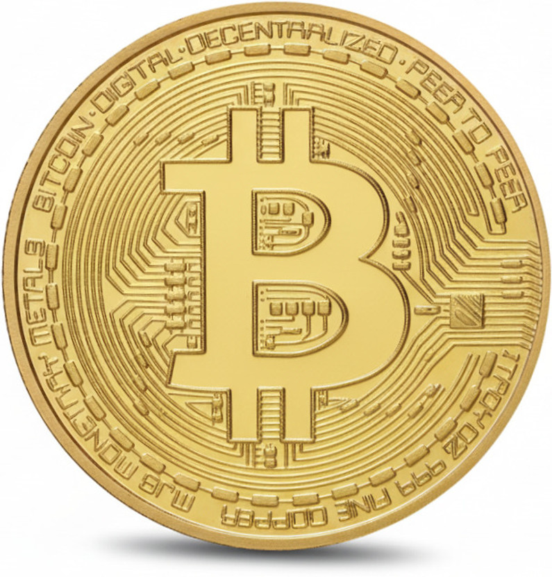 newway BITCOIN & ETHEREUM Crypto Physical Version, Inspiring Technology Gold Plated old Medieval Coin Collection(1 Coins)