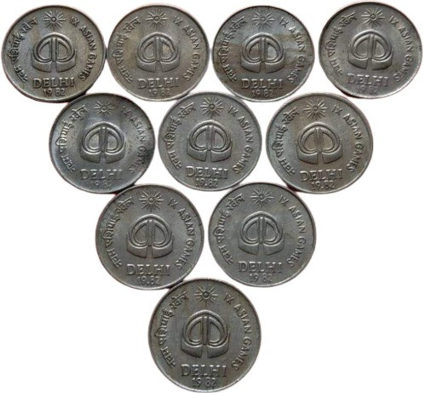 rbf 25 paise 1982 - IX Asian Games 10 Coin Medieval Coin Collection(10 Coins)