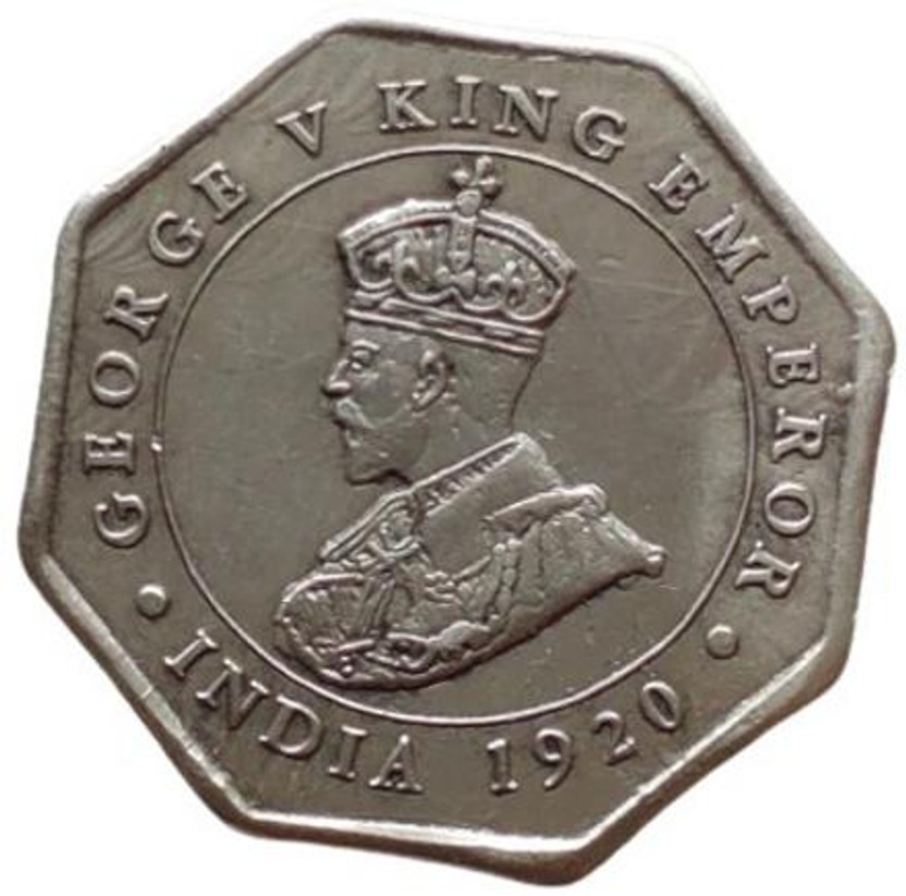 COINS WORLD 1920 KING GEORGE 4 ANNAS COIN Modern Coin Collection(1 Coins)