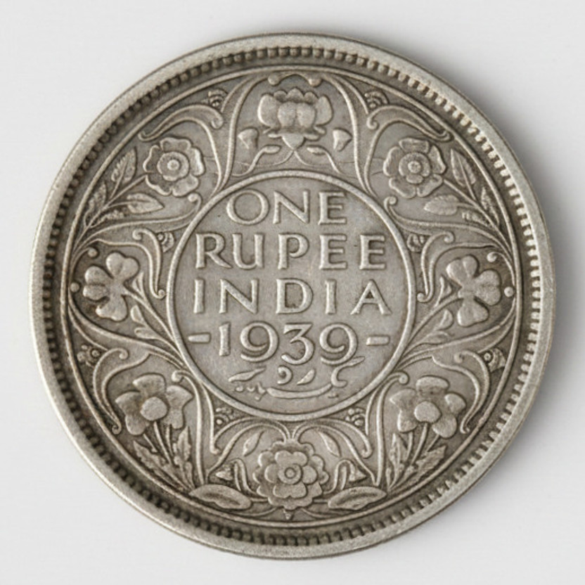 newway One Rupee 1939 King George VI, British India Silver-plated old Coin Collectible Medieval Coin Collection(1 Coins)