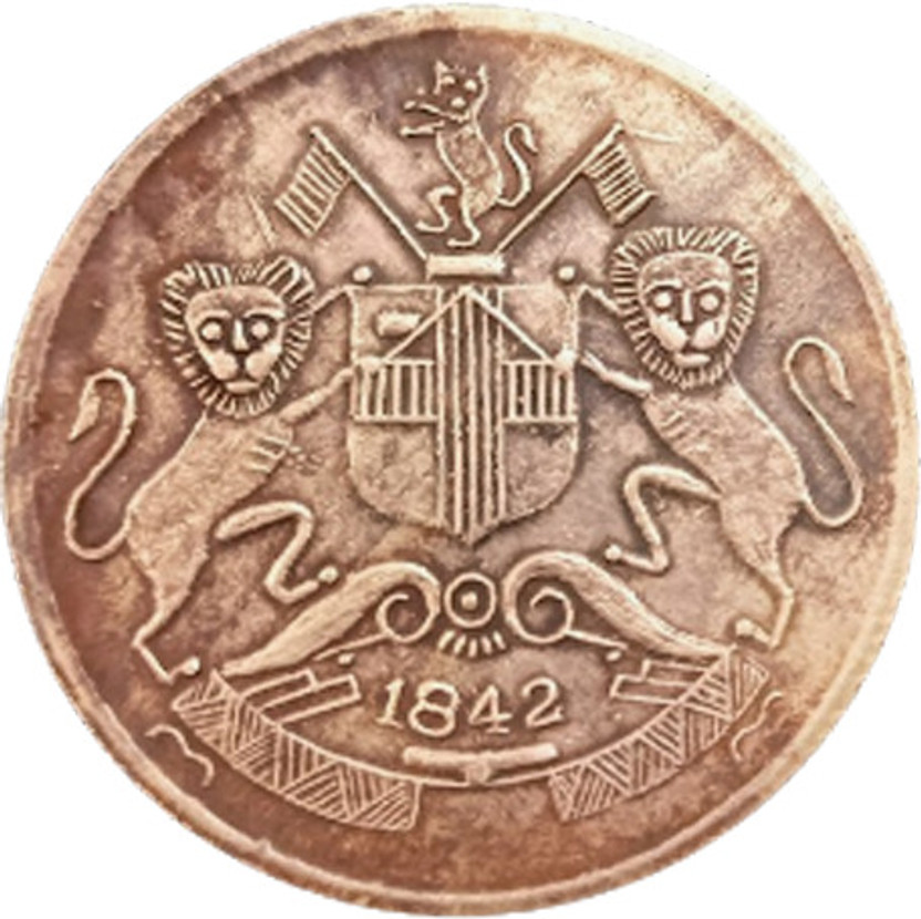 Sanjay Online Store BRITISH EAST INDIA 1842 ONE ANNA COPPER Ancient Coin Collection(1 Coins)