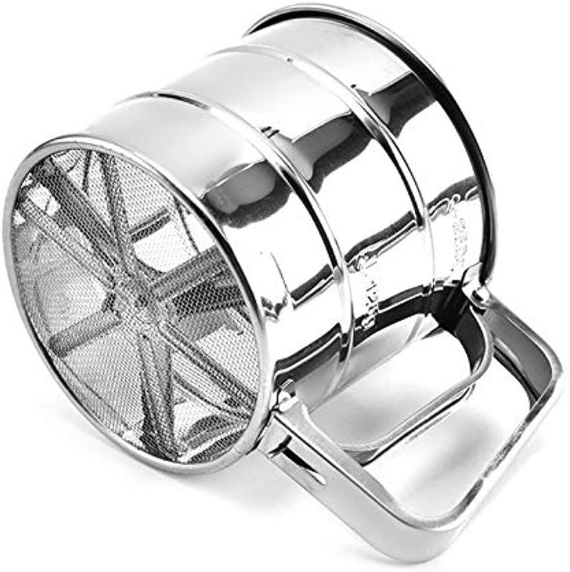 AABRION AABRION Stainless Steel Mesh Flour Sifter | Manual Mesh Flour Sugar Powder Sieve(Silver Pack of 1) - Flipkart Deal