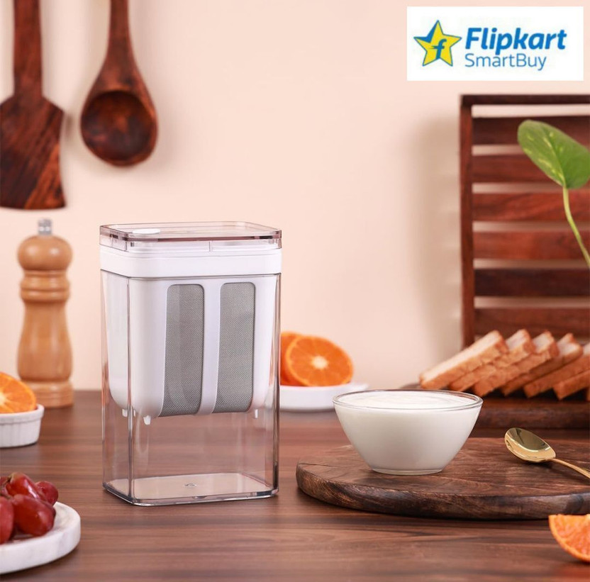 Flipkart SmartBuy Curd & Yogurt Strainer Fine Mesh for Greek Yogurt,Cheeset & Hung Curd Strainer(White Pack of 1)