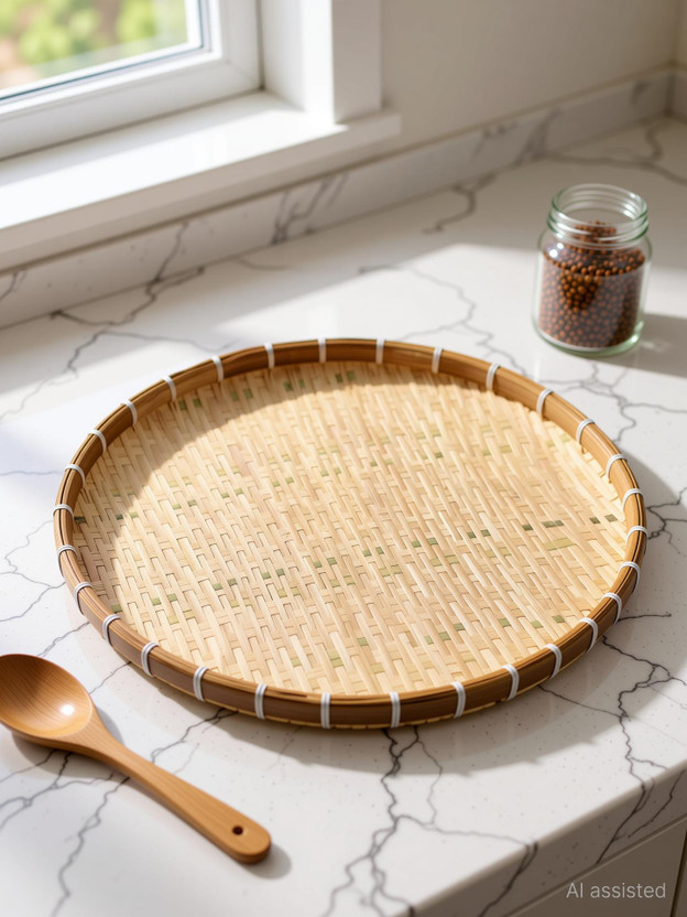 Das Departmental Store (Big Size) Bamboo Dagra, Dala, Rice Stone Seperator Tray