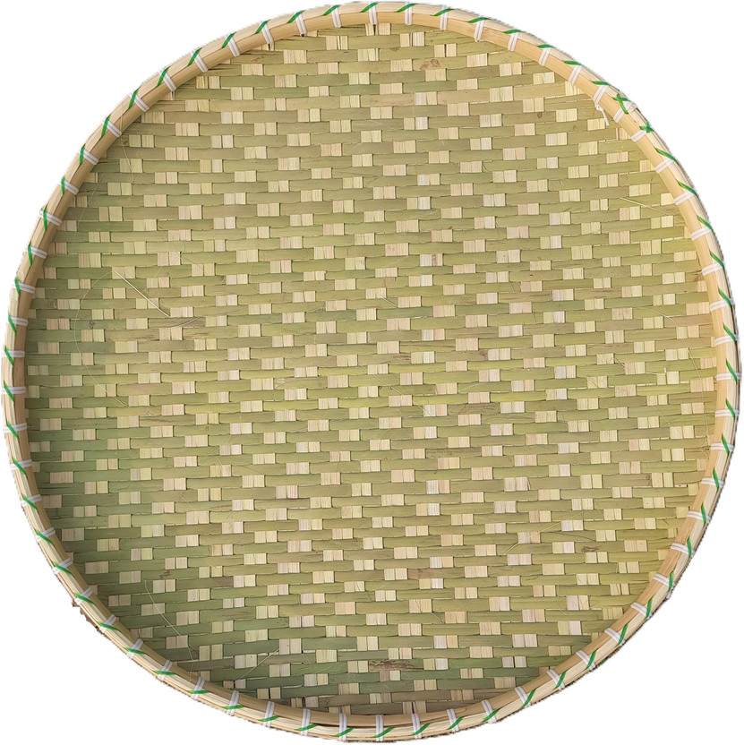 Das Departmental Store Biodegradable bamboo made Kitchen essential damp grain outdoor sun display tray Colander(Brown, Gold Pack of 1)