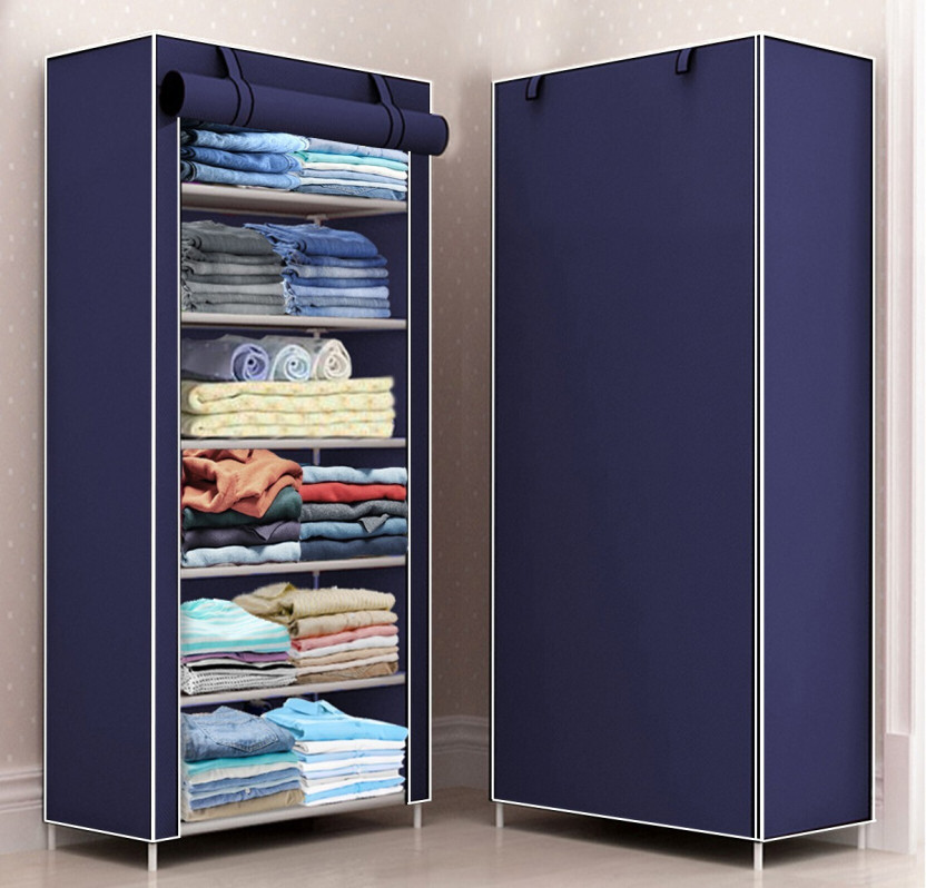 ZENVEXYO ZENVEXYO Portable Space Saving 6 Layer Plastic Shoe Rack Organizer Stand PP Collapsible Wardrobe(Finish Color - Blue, DIY(Do-It-Yourself))