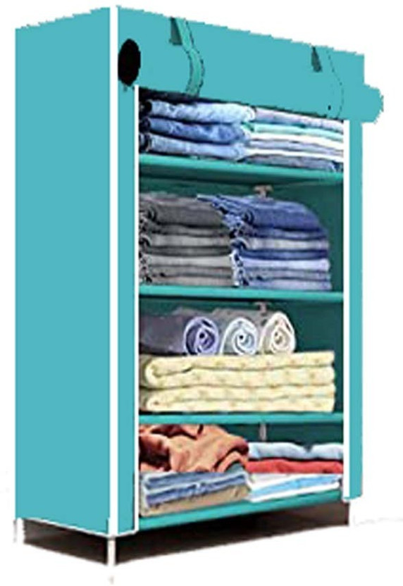 Attache PP Collapsible Wardrobe(Finish Color - SKU BLUE, DIY(Do-It-Yourself))