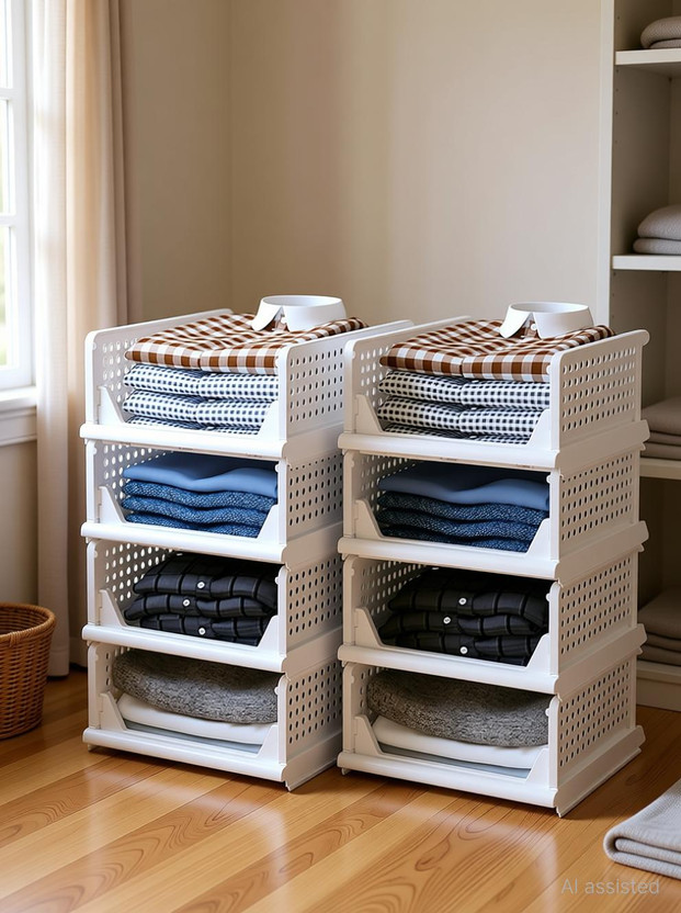 JD FRESH Shelf Organizers(White, Plastic)