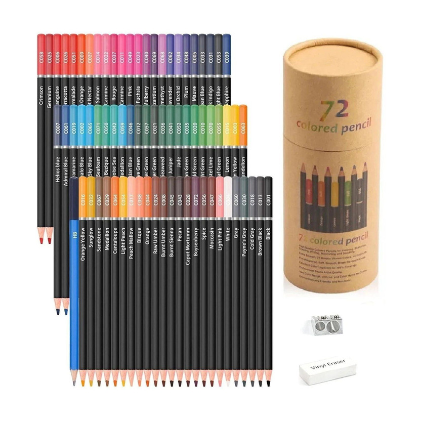 Wynhard Wynhard 72 pcs Pencil Colour Set for Drawing Sketching & Art for Artists and Beginners Round Shaped Color Pencils(Set of 72, Multicolor) - Flipkart Deal