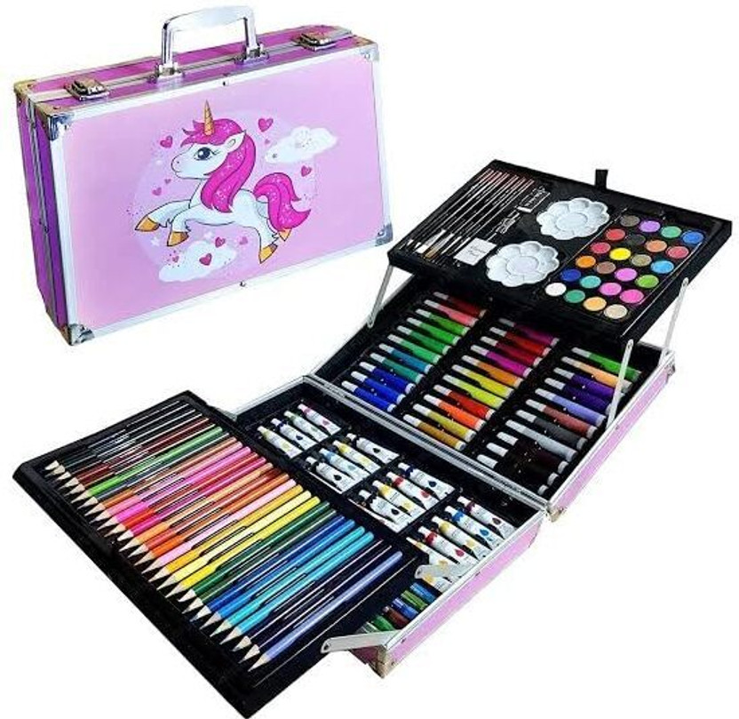 NANHE SHARKS Unicorn Artist Colour Set Multiple Kit, Professional Drawing Color Sketch Pens Shaped Color Pencils(Set of 1, Multicolor)