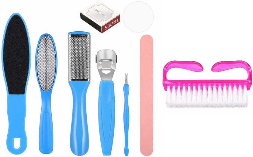 ROODILES ROODILES 8 Pcs Pedicure Kit with Scrub Brush | Pedicure Tools for Foot Scrubbing, Nail Cleaning & Grooming(9 Items in the set) - Flipkart Deal