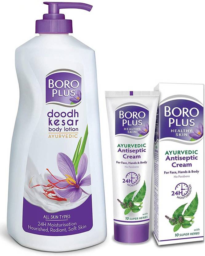 BOROPLUS Doodh Kesar Body Lotion (400ml) + Antiseptic Cream (19ml
