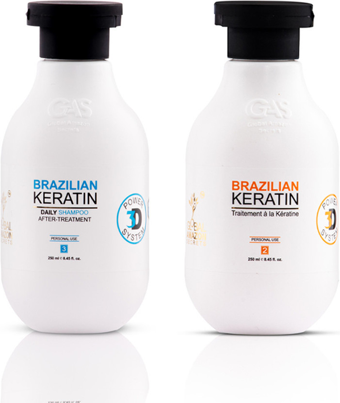 Global Amazon Secrets brazilian keratin shampoo and treatment with Professional Straightening (Pack of 2)(2 Items in the set)