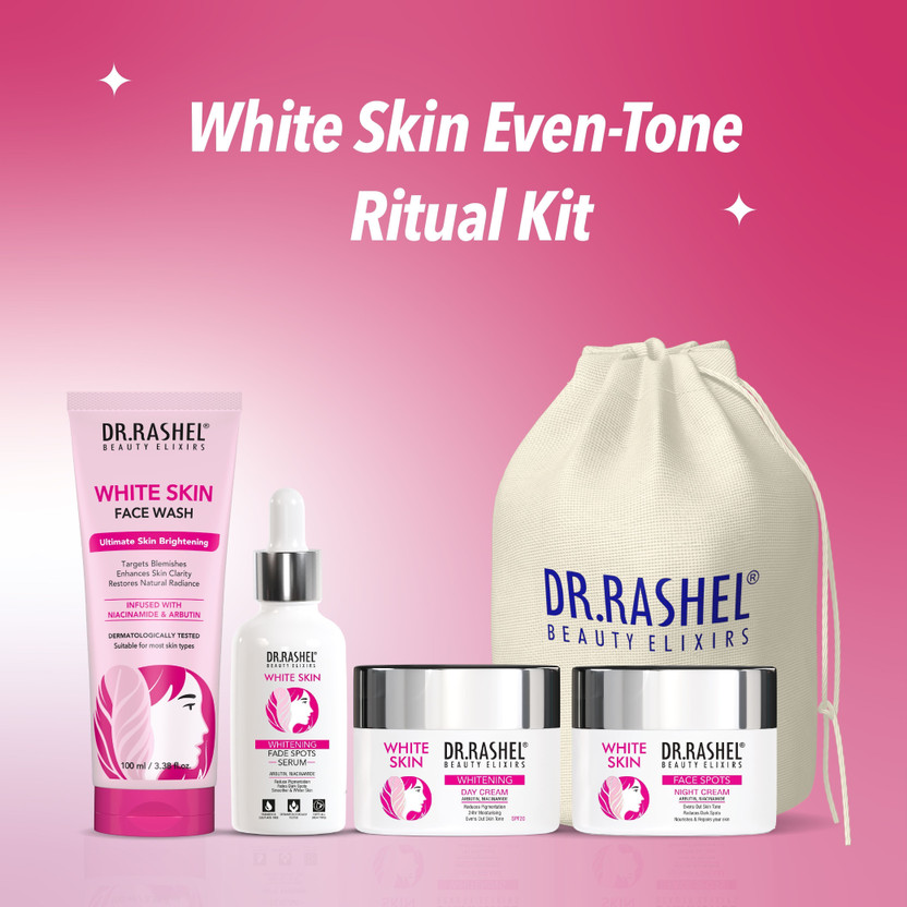 DR.RASHEL White Skin Even-Tone Ritual Kit – Dark Spot & Pigmentation Care(4 Items in the set)