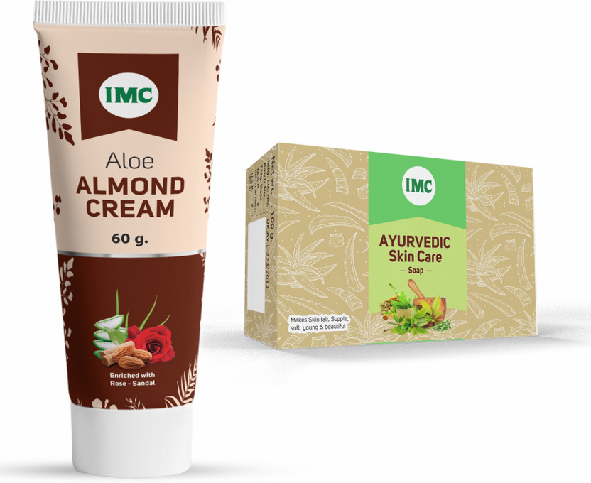 IMC IMC Aloe Almond Cream (60g) and Ayurvedic Skin Care Soap (100g)(2 Items in the set) - Flipkart Deal