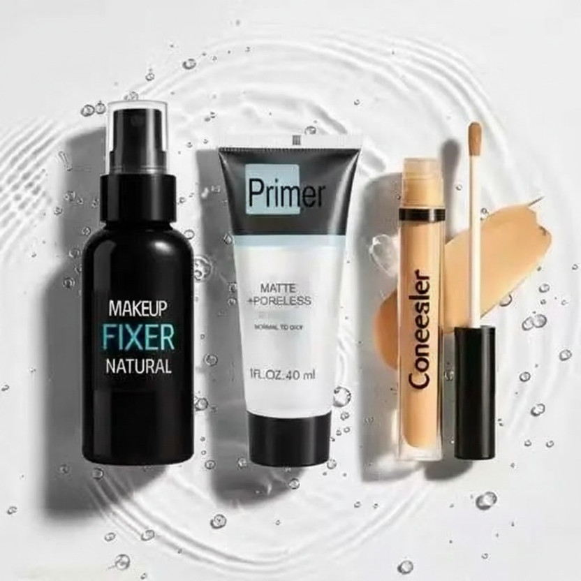 Kites beauty Combo Pack Of Makeup Fixer Setting Spray + Face Primer + Concealer(3 Items in the set)