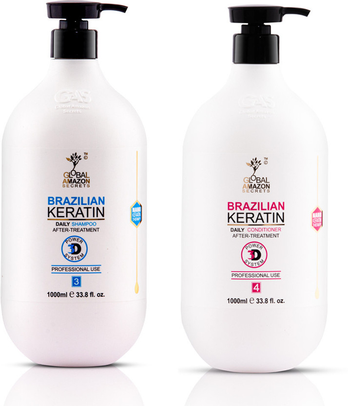 Global Amazon Secrets keratin shampoo and conditioner with Professional Straightening(2 Items in the set)