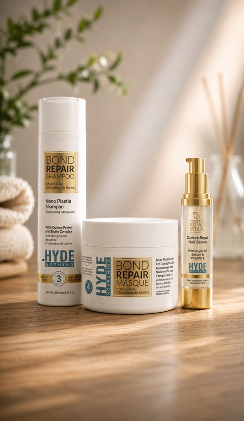 HYDE NOTHING Silky Hair Treatment Kit Shampoo Serum & Masque(3 Items in the set)
