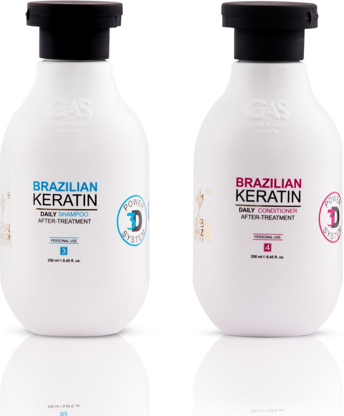Global Global Amazon Secrets Brazilian keratin shampoo and conditioner (dry and frizzy hairs)(2 Items in the set) - Flipkart Deal