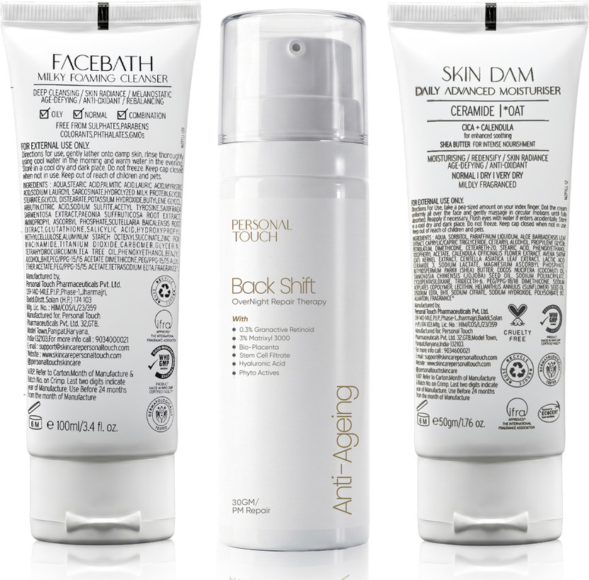 PERSONAL PERSONAL TOUCH SKINCARE Anti-Ageing & Barrier Repair Combo(3 Items in the set) - Flipkart Deal