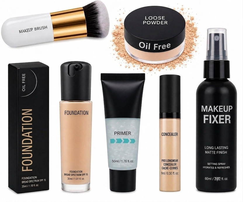 Beracah Beracah Women's Makeup essentials Combo kit 6 products(6 Items in the set) - Flipkart Deal
