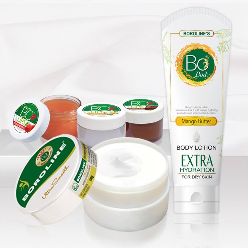 BOROLINE Bo Body Lotion 100 ml + Ultrasmooth Cream 100 gm + Lip Balm