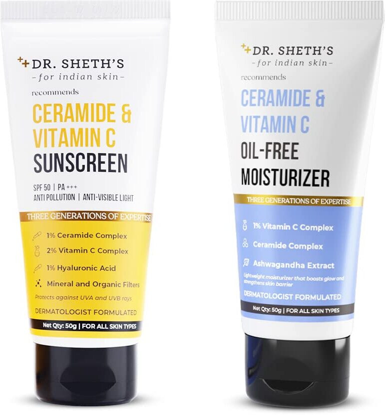 Dr. Sheth’s Glow & Protect Combo | The Ultimate 2-Step Regime For Brighter & Nourished Skin(2 Items in the set)