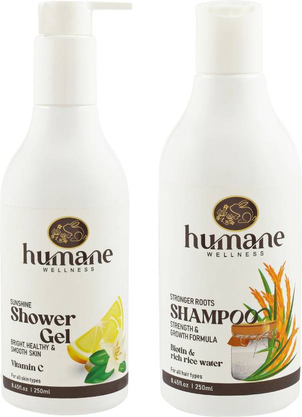 Humane Wellness Vitamin C Sunshine shower gel + Stronger Roots Rice