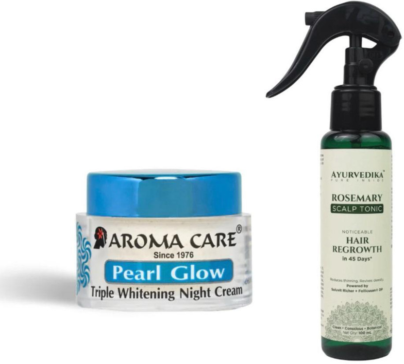 Aroma care pearl glow night cream and rosemarr water free(1 Items in the set)