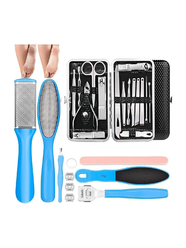 lanellie Professional Manicure Set Pedicure Tools Stainless Steel Foot Care Foot File(340 ml, Set of 23)