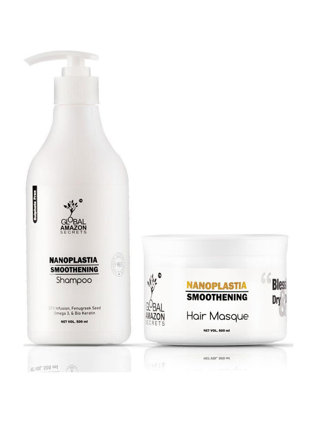 Global Global Amazon Secrets Nanoplatia Smoothening Shampoo and Masque COMBO(1000 ml) - Flipkart Deal