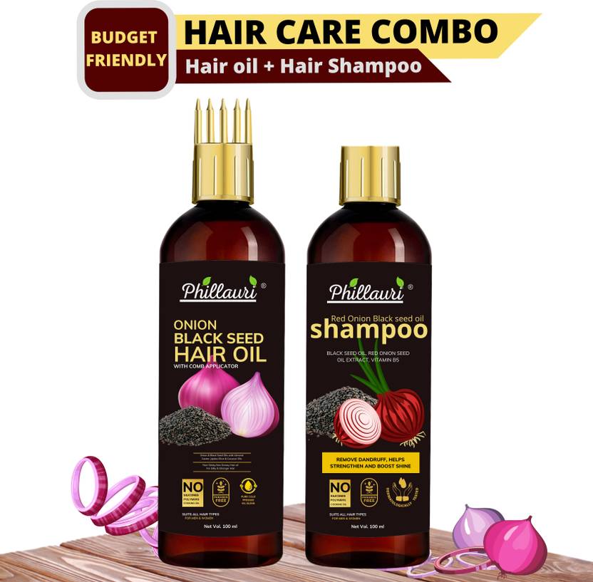 Phillauri Red Onion Black Seed Oil Ultimate Hair Care Kit (Shampoo