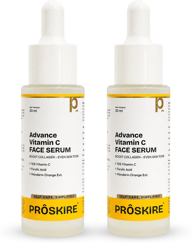 Proskire Advance Vitamin C Face Serum for Dark Spots, Pigmentation, Glow & Clear Skin(2 Items in the set)