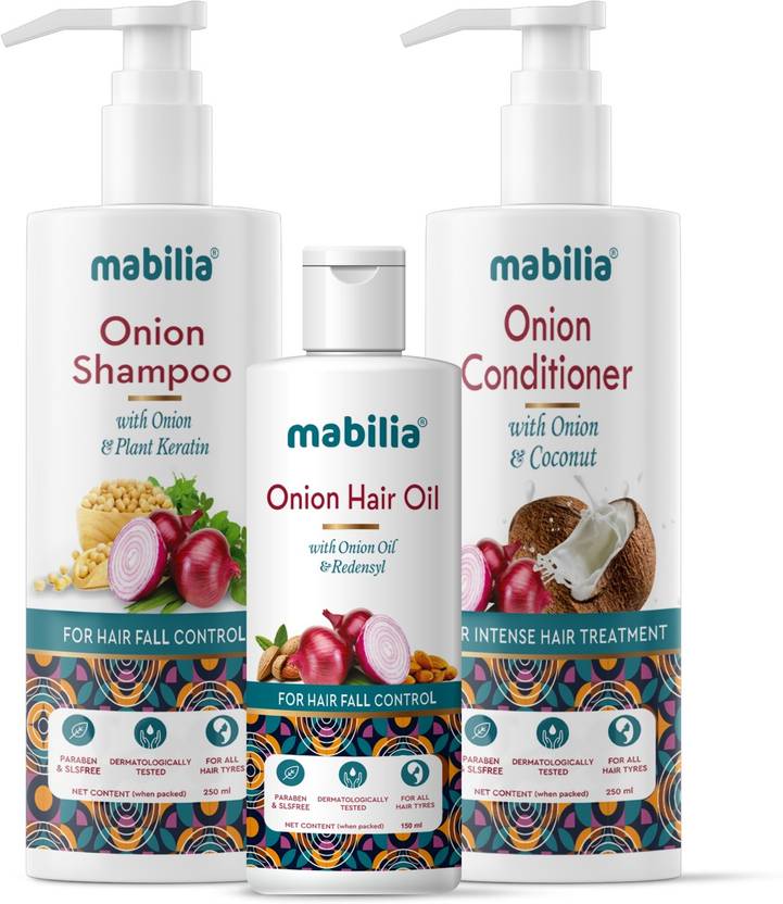Mabilia "Anti Hair Fall Spa Range (Onion Hair Oil + Onion Shampoo