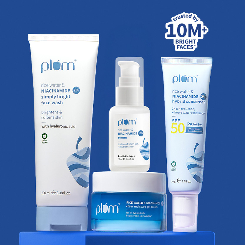 Plum Bestseller Niacinamide CSMS Combo for Bright & Non-Oily Hydration(4 Items in the set)