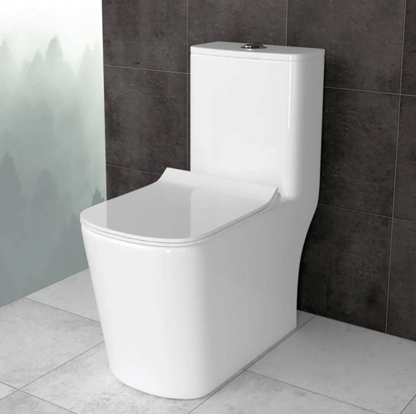 clayplus 1003Premium Grade Ceramic One Piece FloorMounted Western Commode 9"trap Syphonic Western Commode(WHITE)
