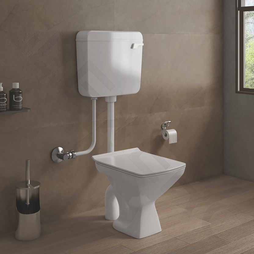 Glexero S Trap European Water Closet Western Commode(White)